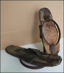 Priscilla Lucas (nee Bird) wore these pattens